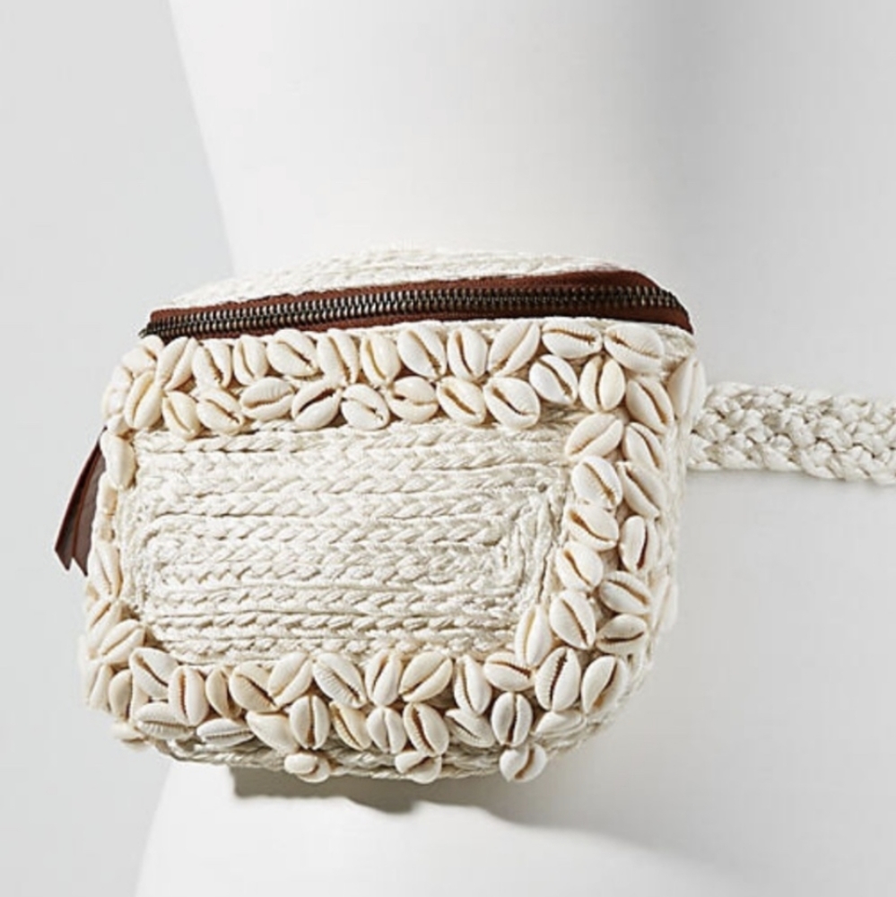 Anthropologie Jules Convertible Belt Bag NWT White/Cream Fanny pack